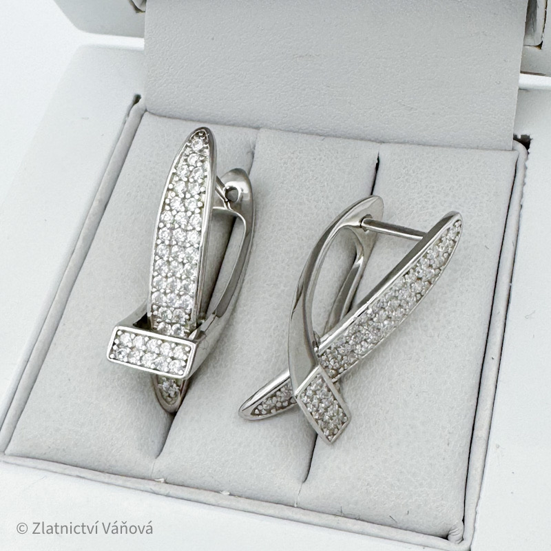 Stříbrné náušnice se zirkony